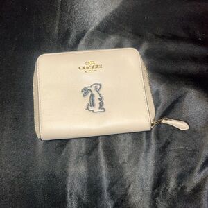Coach Cream Wallet with Rabbit Motif
